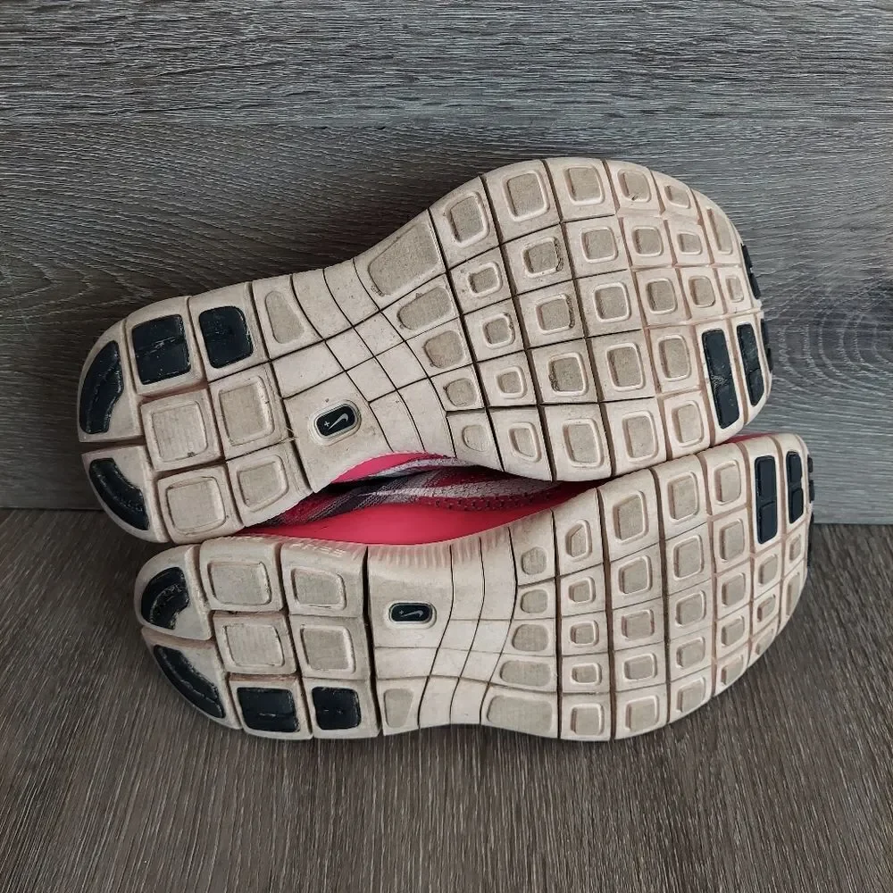 Nike Free Flyknit 5 Running Shoes, Grey Pink Foil 9.5
